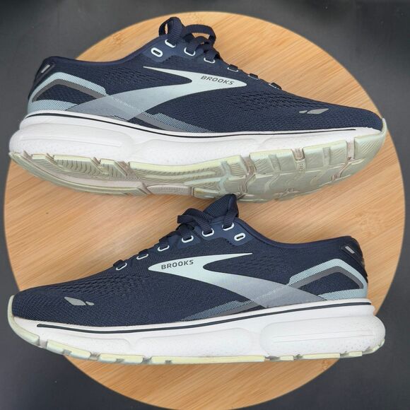 BROOKS WOMEN'S GHOST 15 NEUTRAL RUNNING SHOES PEACOAT PEARL SALT AIR SZ 8.5 (B) - Picture 4 of 9